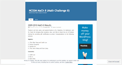 Desktop Screenshot of ncssmmach8.wordpress.com