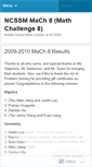 Mobile Screenshot of ncssmmach8.wordpress.com