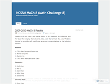 Tablet Screenshot of ncssmmach8.wordpress.com