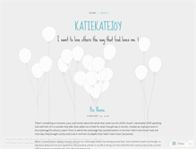 Tablet Screenshot of katiekatejoy.wordpress.com