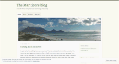 Desktop Screenshot of manticoreblog.wordpress.com