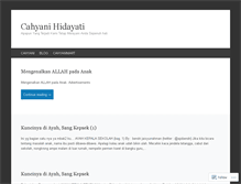 Tablet Screenshot of cahyanihidayati.wordpress.com