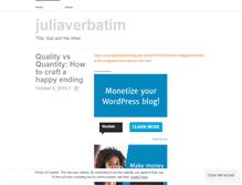 Tablet Screenshot of juliaverbatim.wordpress.com