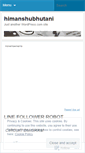 Mobile Screenshot of himanshubhutani.wordpress.com