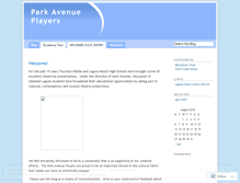 Tablet Screenshot of parkavenueplayers.wordpress.com