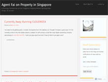 Tablet Screenshot of agentfai.wordpress.com