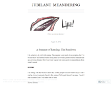 Tablet Screenshot of jubilantmeandering.wordpress.com