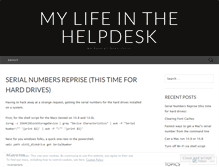 Tablet Screenshot of mylifeinthehelpdesk.wordpress.com