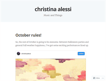 Tablet Screenshot of christinaalessi.wordpress.com