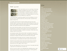 Tablet Screenshot of developmentals.wordpress.com