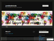 Tablet Screenshot of jumbledminds.wordpress.com