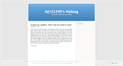 Desktop Screenshot of mj122390.wordpress.com