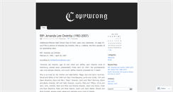 Desktop Screenshot of copywrong.wordpress.com