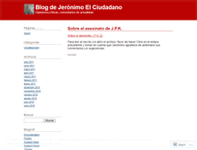 Tablet Screenshot of jeronimoelciudadano.wordpress.com