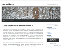 Tablet Screenshot of kairosalliance.wordpress.com