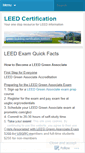Mobile Screenshot of leedcertification.wordpress.com