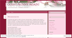 Desktop Screenshot of goingskinnyagain.wordpress.com