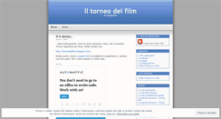 Desktop Screenshot of iltorneodeifilm.wordpress.com