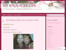 Tablet Screenshot of mybalancedlifedotme.wordpress.com