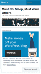 Mobile Screenshot of mustnotsleepmustwarnothers.wordpress.com