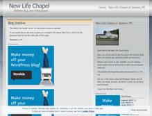 Tablet Screenshot of newlifechapel.wordpress.com