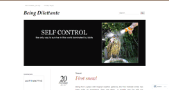 Desktop Screenshot of beingdilettante.wordpress.com