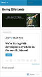 Mobile Screenshot of beingdilettante.wordpress.com