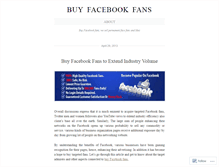 Tablet Screenshot of buyfacebookfanso.wordpress.com