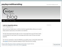 Tablet Screenshot of paydaycreditloansblog.wordpress.com
