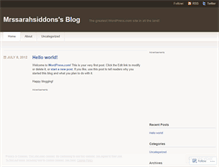 Tablet Screenshot of mrssarahsiddons.wordpress.com