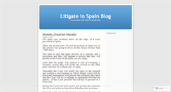 Desktop Screenshot of litigateinspain.wordpress.com