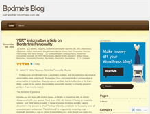 Tablet Screenshot of bpdme.wordpress.com