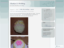 Tablet Screenshot of chattys.wordpress.com