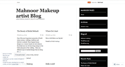 Desktop Screenshot of mahnoormakeup.wordpress.com