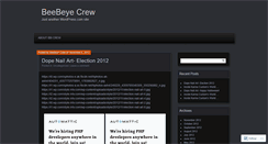 Desktop Screenshot of beebeyecrew.wordpress.com