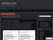 Tablet Screenshot of beebeyecrew.wordpress.com