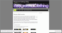 Desktop Screenshot of playgroundclothing.wordpress.com