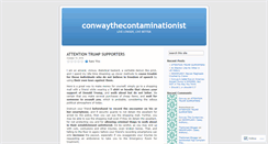 Desktop Screenshot of conwaythecontaminationist.wordpress.com