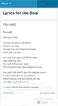 Mobile Screenshot of lyrics4thesoul.wordpress.com