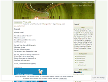 Tablet Screenshot of lyrics4thesoul.wordpress.com