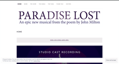 Desktop Screenshot of paradiselostmusical.wordpress.com