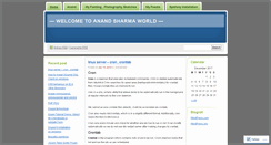 Desktop Screenshot of anandshahil11.wordpress.com