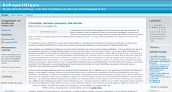Desktop Screenshot of echopolitique.wordpress.com