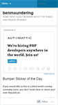 Mobile Screenshot of benmaundering.wordpress.com