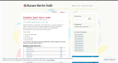 Desktop Screenshot of kuranikerimindir.wordpress.com