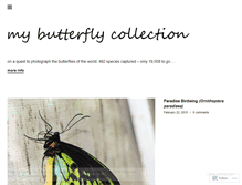 Tablet Screenshot of mybutterflycollection.wordpress.com