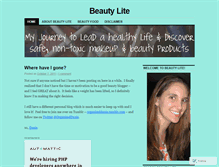 Tablet Screenshot of beautylite.wordpress.com