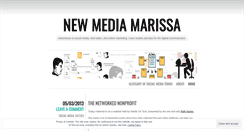 Desktop Screenshot of newmediamarissa.wordpress.com