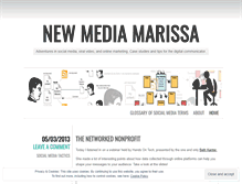 Tablet Screenshot of newmediamarissa.wordpress.com