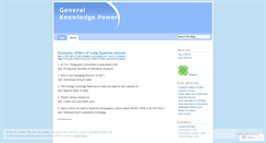 Desktop Screenshot of generalknowledgepower.wordpress.com
